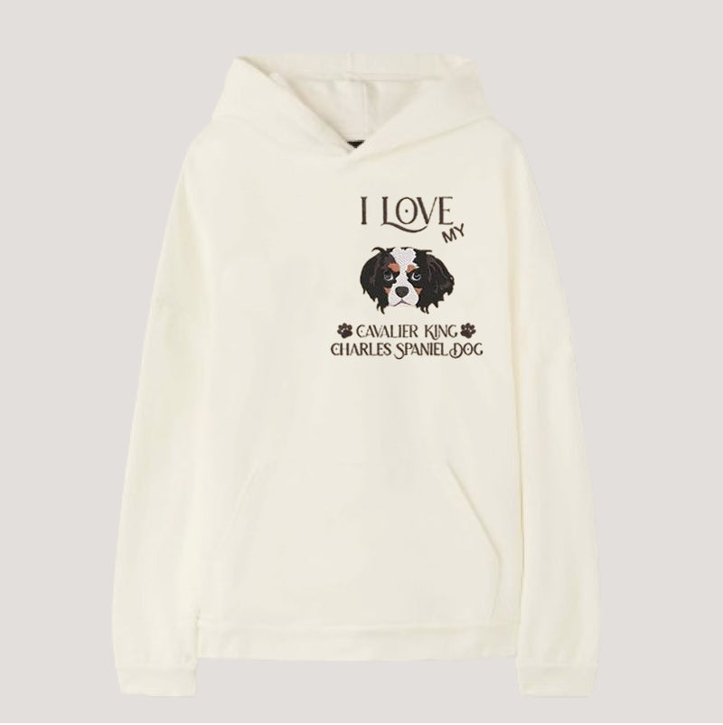 Personalized Embroidered｜I Love My Pet｜Dog Cat｜Hoodie Sweatshirt T-Shirt