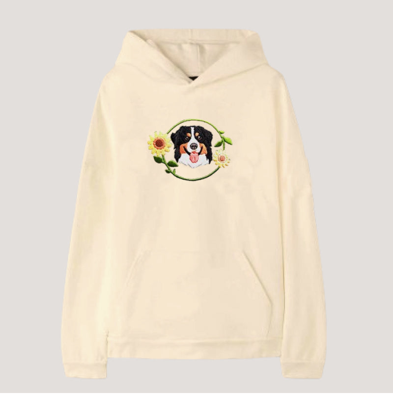 Custom Embroidery Hoodie｜From Photo｜Personalized Dog Sweatshirt