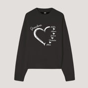 Custom Grandma Sweatshirt, Grandma Heart Sweat