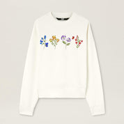 Unisex Floral Embroidered Sweatshirt