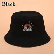 Foldable Embroidered Rainbow Bucket Hat