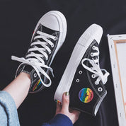 Rainbow Bottom High Top Sneakers