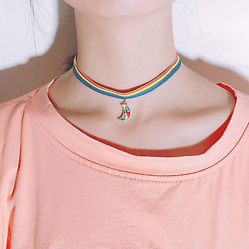 Fashion Rainbow Choker Necklace