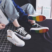 Rainbow Bottom High Top Sneakers