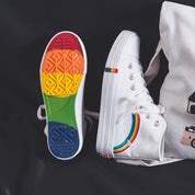 Rainbow Bottom High Top Sneakers