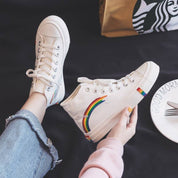 Rainbow Bottom High Top Sneakers