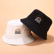 Foldable Embroidered Rainbow Bucket Hat