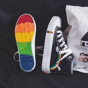 Rainbow Bottom High Top Sneakers