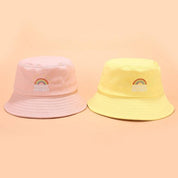 Foldable Embroidered Rainbow Bucket Hat