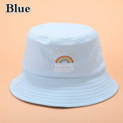 Foldable Embroidered Rainbow Bucket Hat