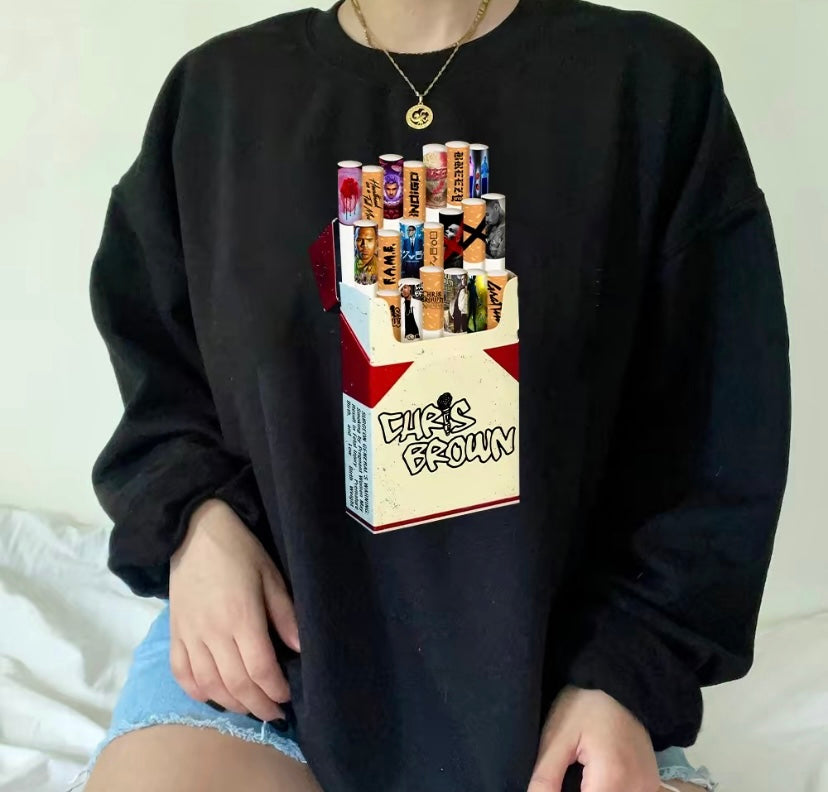 Raplover Gift | Chris Brown The Creator Hoodie｜Cigarette Box Shirt