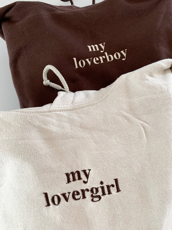 "my loverboy" "my lovergirl" Embroidered Matching Set