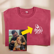 Embroidered Tshirt｜Portrait Sweatshirt｜Gift｜Father's Day｜Family Gift