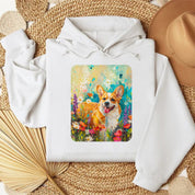 Garden Series｜Puppy Oil Painting Style｜Corgi Art T-shirt｜Dog Memorial Gifts Sweatshirt