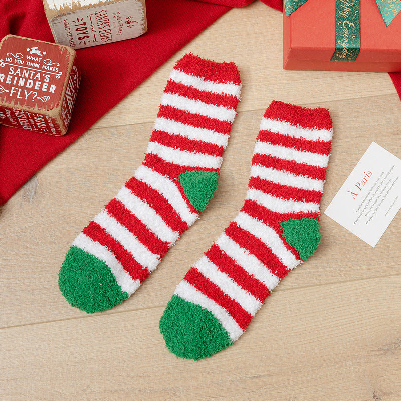 Christmas Ladies' Fleece Socks | Plush Winter Thick Floor Sleep Socks