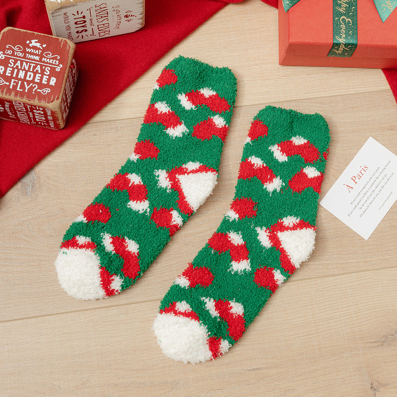 Christmas Ladies' Fleece Socks | Plush Winter Thick Floor Sleep Socks