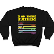 Personalisiertes T-Shirt I'm Their Father Lichtschwertmuster Individuelle Namen Design Attraktives Geschenk für den lieben Papa Sweatshirt Kapuzenpullover