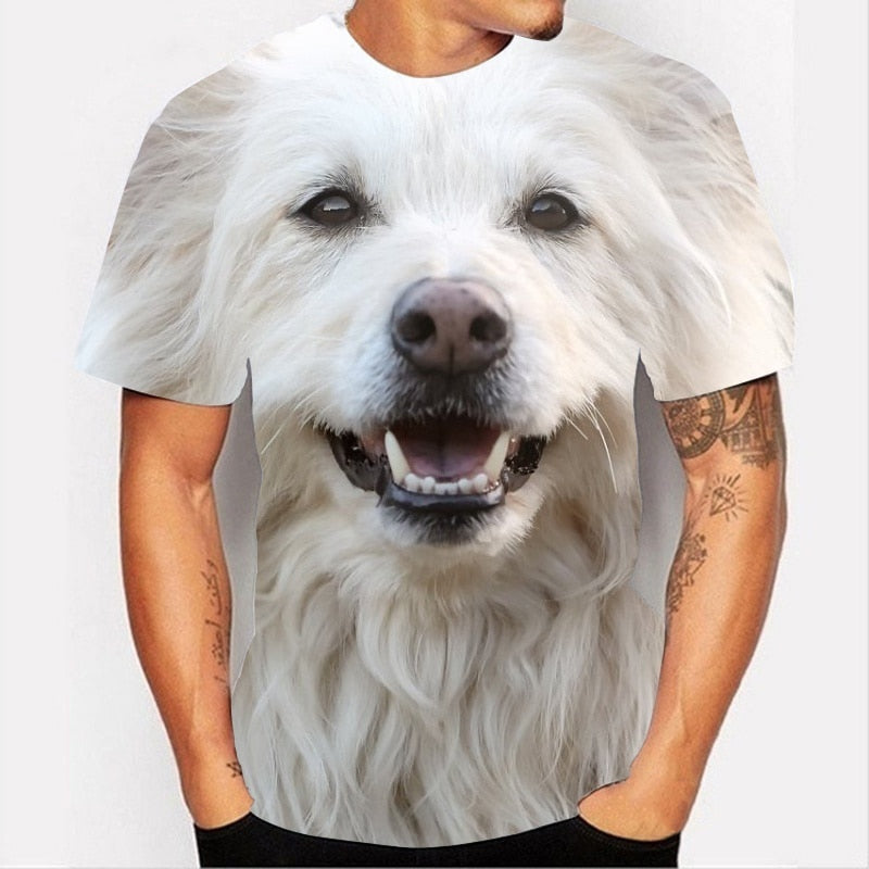 Funny T-Shirts Cute Animal Dogs 3D Printed Streetwear Men's T-Shirt