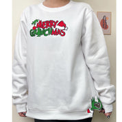 Xmas Embroidered Side Bow Sweatshirt