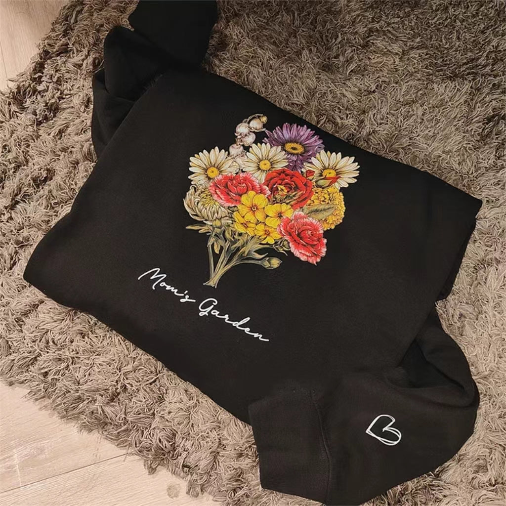 VINTAGE CUSTOM-CUSTOM GEBURT BLUME FAMILIE BOUQUET SWEATSHIRT