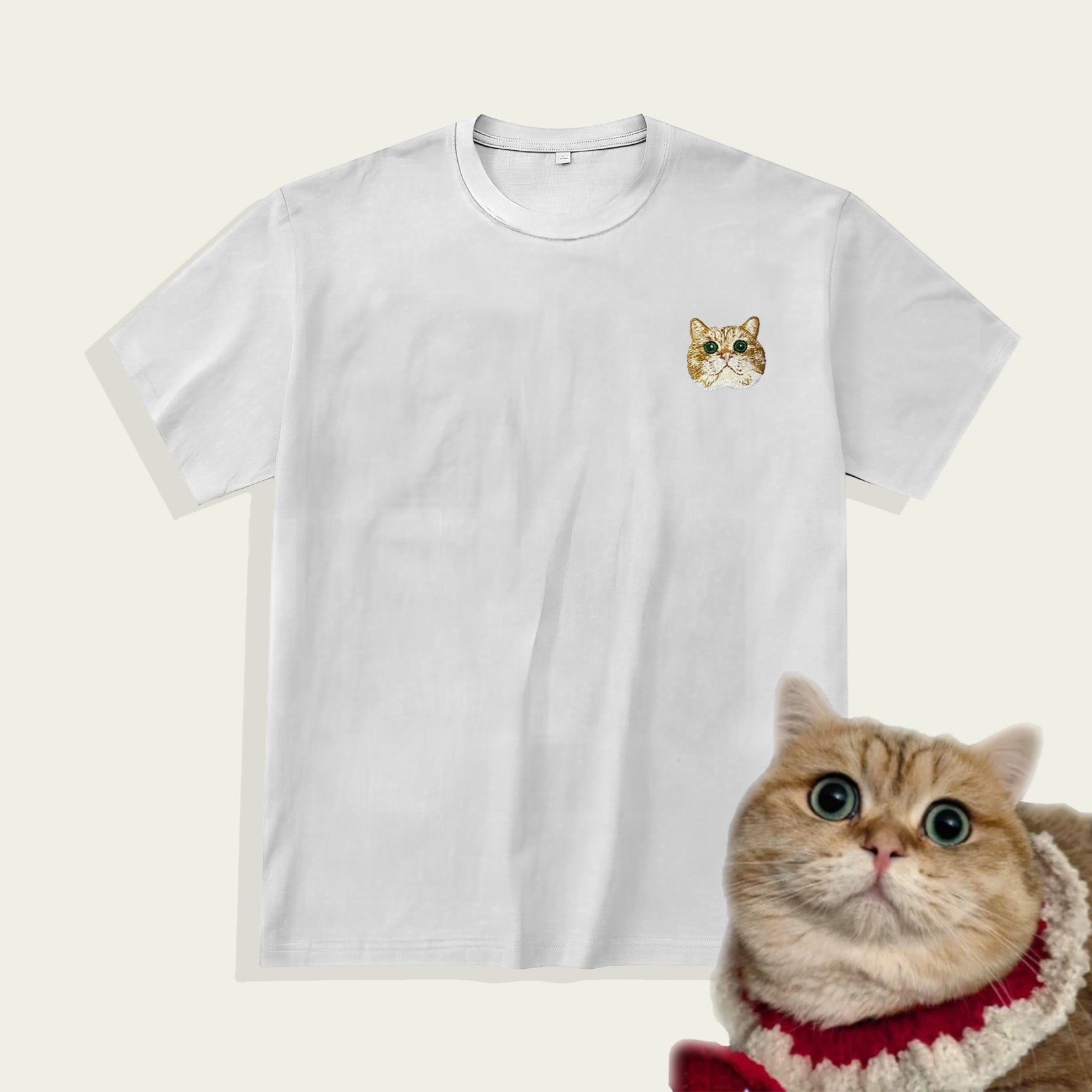 Custom Pet Embroidered T-shirt