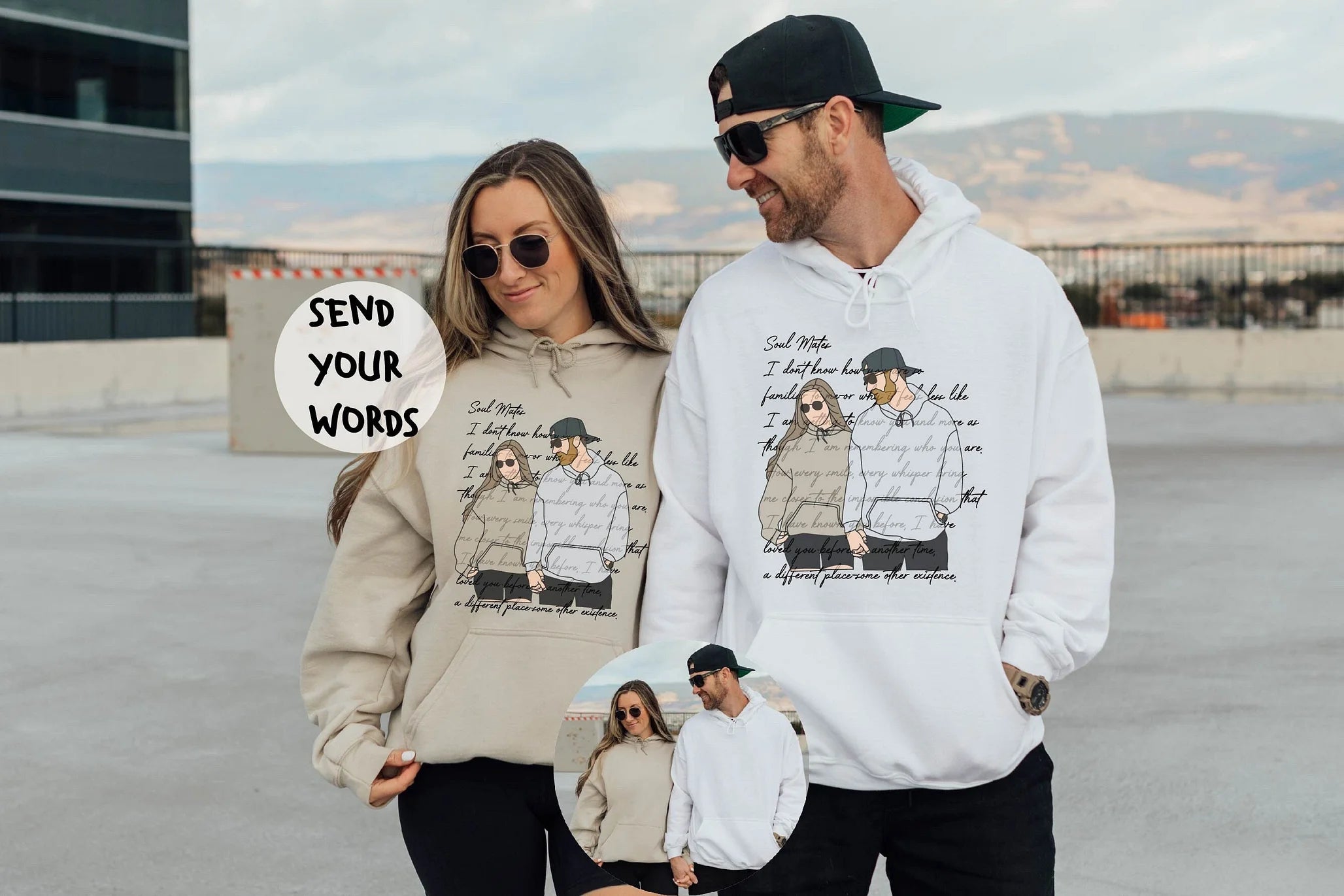 CHEST Photo and Words Portrait Hoodie