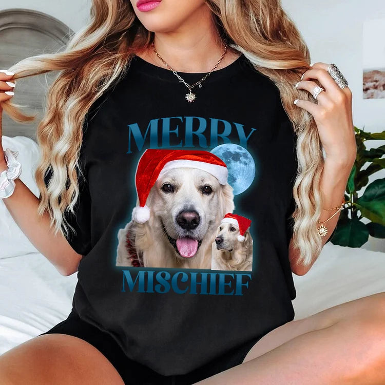 Merry Christmas Custom Bootleg Dog Tee Sweatshirt