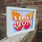 Personalized Butterfly Mom Flower Shadow Box