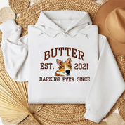 Personalized Embroidered Sweatshirt with Pets Name｜Custom Dog Face Hoodie