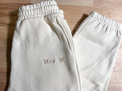 Personalised Embroidered Custom Roman Numeral Couples Matching Sweatpants