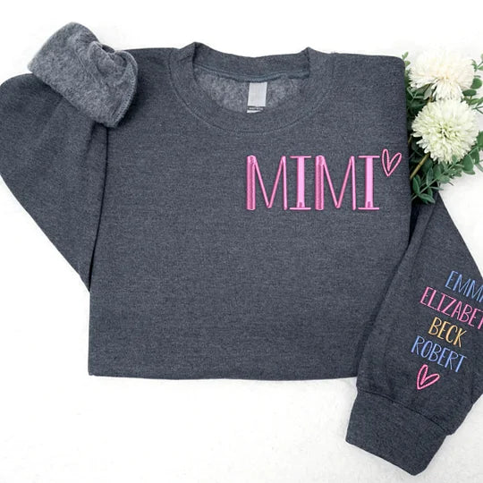 Personalized Embroidered Floral Mama Grandma Sweatshirt - Mother's Day Gift (Copy)