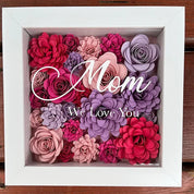 Personalized Mom Flower Shadow Box