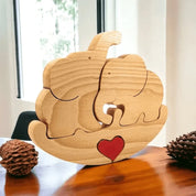 Wooden Elephant Couple Puzzle Toy