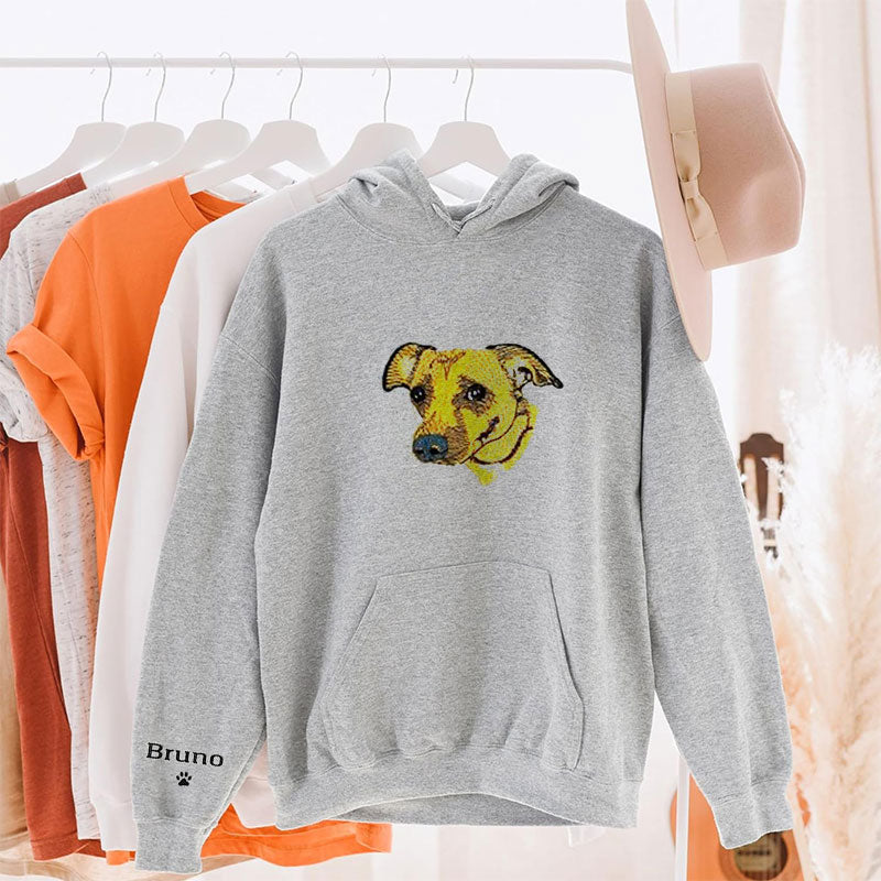 Custom Pet Sweatshirt | Photo | Pet Face Embroidery