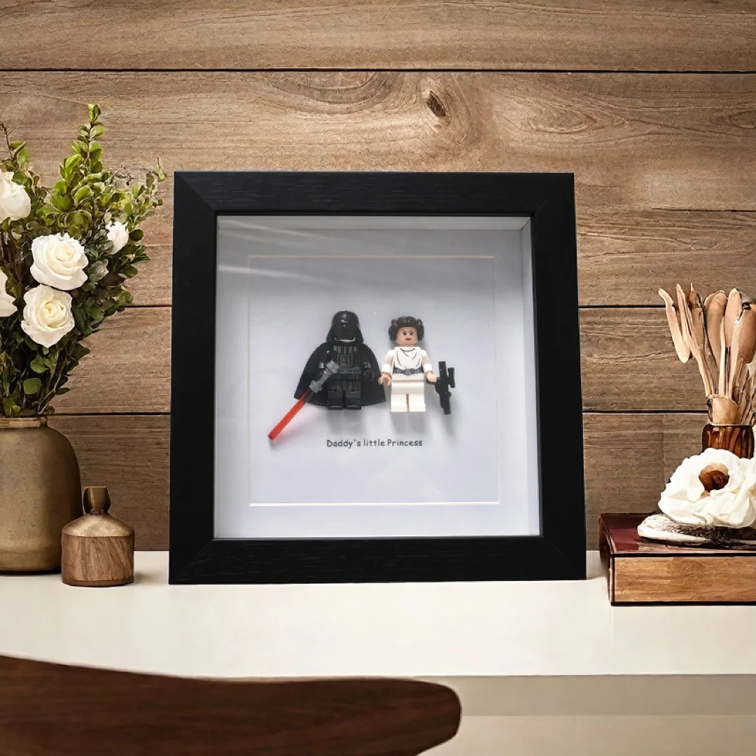 I Love You I Know | Princess Leia & Han Solo | Mini Figure | Star Wars | Frame | Gift | Love | Valentine's Day