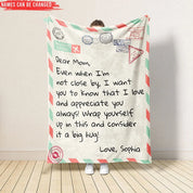 Personalized Mom Blanket, Mom Letter Blanket