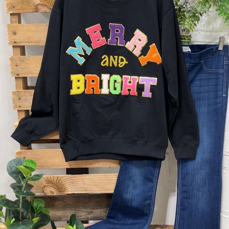 Merry and Bright Soft Sweatshirt | Cozy Up in Holiday Style! 🎄