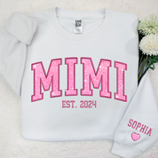 Mimi Glitter Pink | Embroidered And GrandKids | Sweatshirt