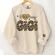 Personalized I Love Being Gigi Leopard Sweatshirt