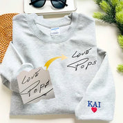 Custom Embroidered Handwriting Hoodie Sweatshirt For Valentine's Day Gift Ideas