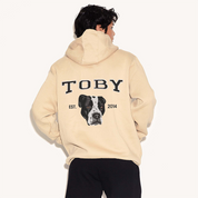 Personalized Embroidered | Sweatshirt with Pets Name | On Back of Sweatshirt