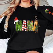 Custom Grinch Mama Sweatshirt | Kids Name | Christmas Gift