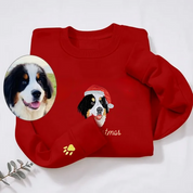 Custom Embroidered Pet Portrait Christmas Jumper Sweatshirt