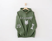 Pet Varsity Sweatshirt｜Custom Embroidered Pet Sweatshirt｜College Pet Hoodie