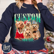 Christmas Bootleg Dog Tee Sweatshirt | Retro Xmas T Shirt Hoodie