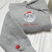 Custom Embroidered Pet Portrait Christmas Jumper Sweatshirt