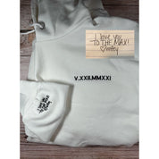 Custom Embroidered Handwriting I Love You Forever Sweatshirt For Couple