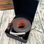 Personalized Engraved Leather Belt For DAD/HUSBAND-Now you will always think of me