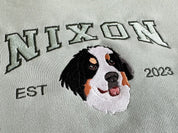 Custom Dog Hoodie｜Embroidered Dog Name｜Personalized Pet Face Sweatshirt