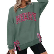 Merry Side Bow Cut-Out Sweatshirt